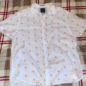 White short sleeve button up
